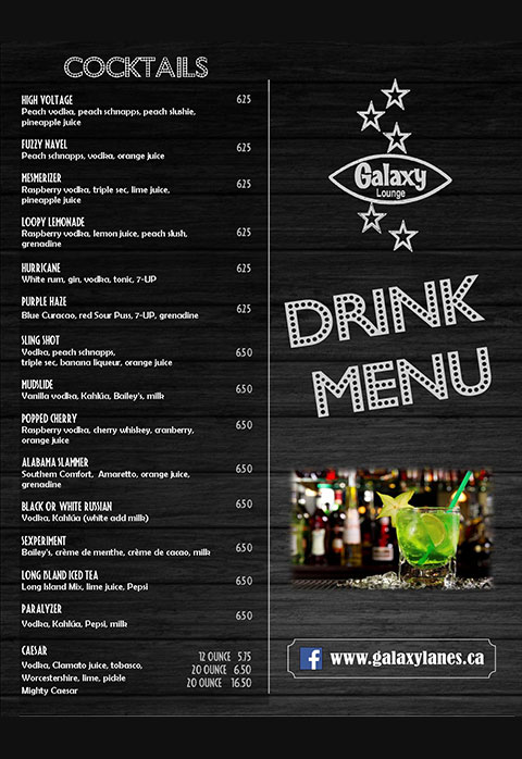 Drink Menu 1